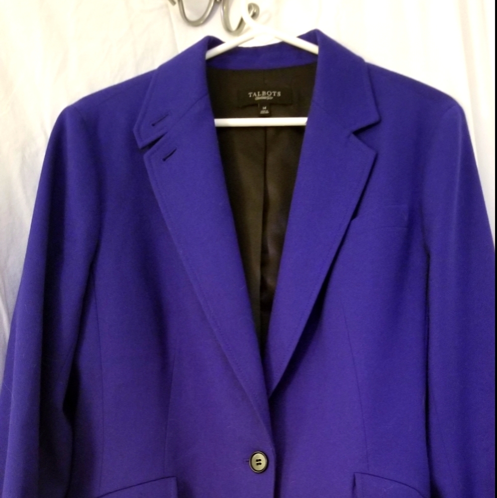 Talbots blazer with rolled sleeves